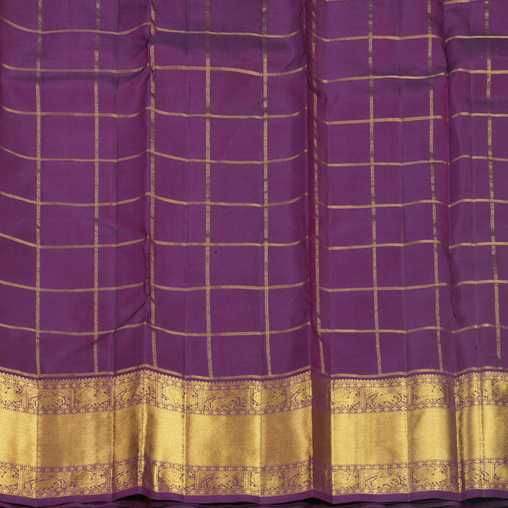 Hayagrivas Handloom Purple Kanjivaram Silk Saree KBF618G2-8