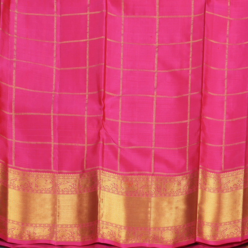 Hayagrivas Handloom Pink Kanjivaram Silk Saree KBF618G2-9