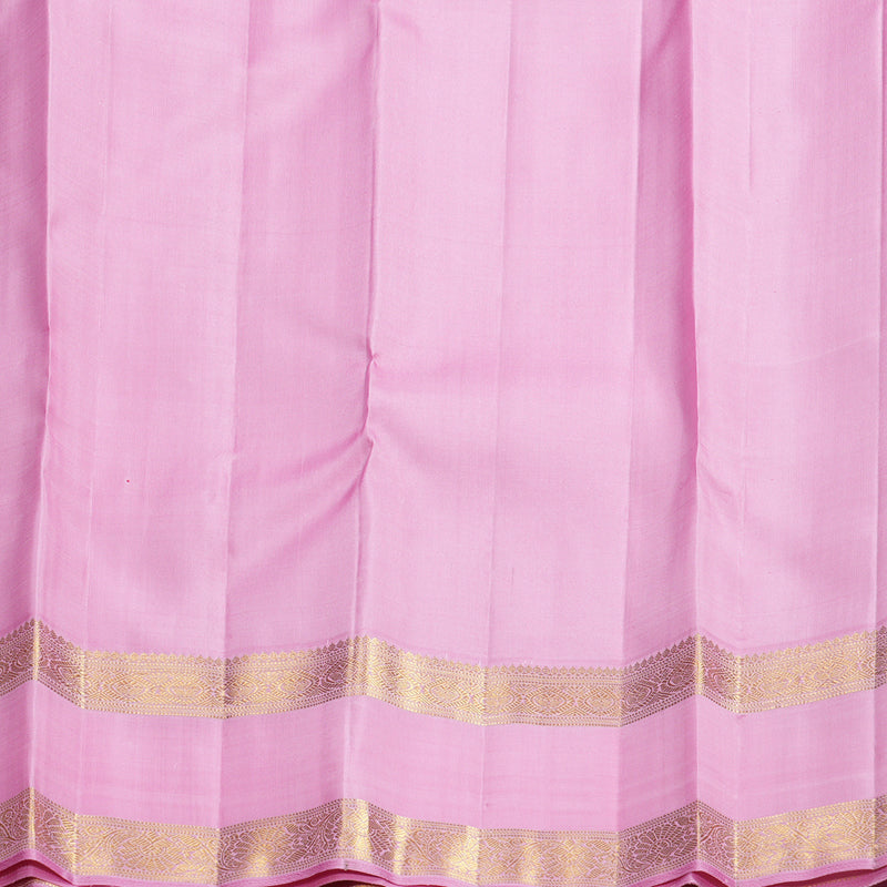 Hayagrivas Handloom Red Kanjivaram Silk Saree with Rose Pink Border KBF618G3-2