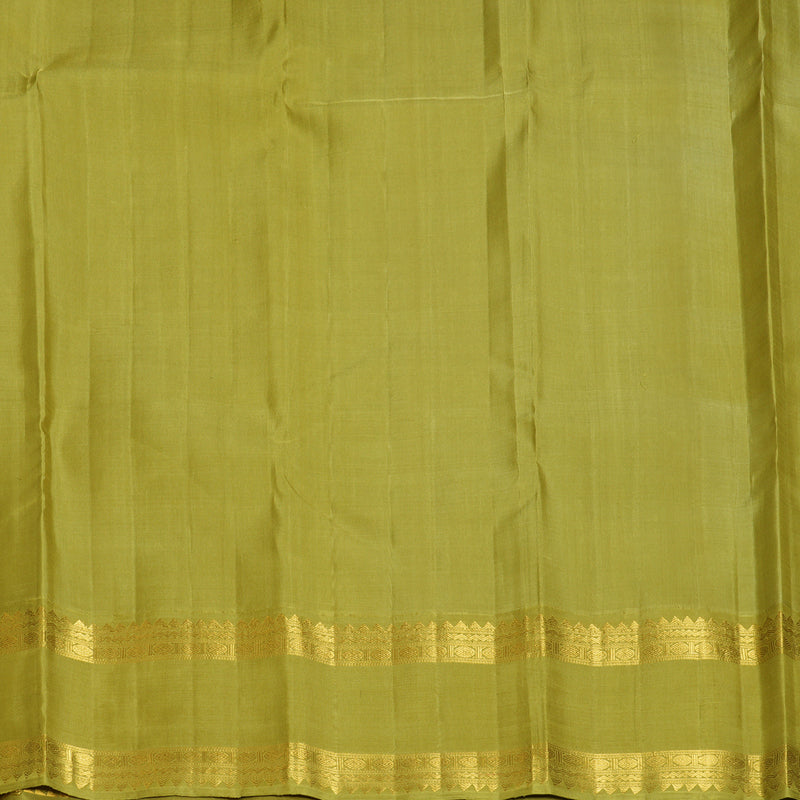 Hayagrivas Handloom Powder Blue Kanjivaram Silk Saree with Soft Olive Border KBF619G1-2