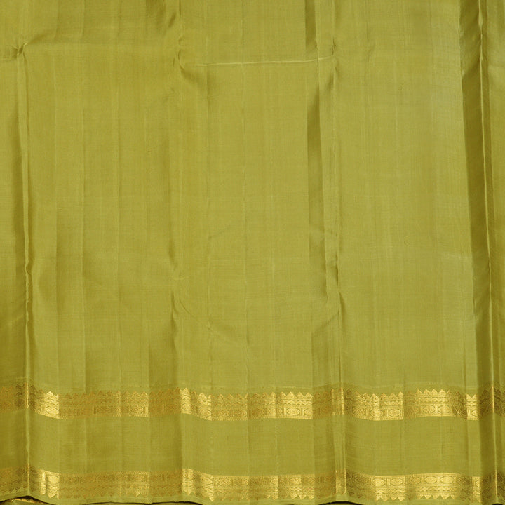Hayagrivas Handloom Powder Blue Kanjivaram Silk Saree with Soft Olive Border KBF619G1-2