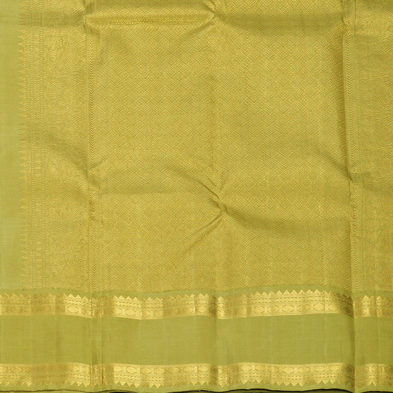 Hayagrivas Handloom Powder Blue Kanjivaram Silk Saree with Soft Olive Border KBF619G1-2
