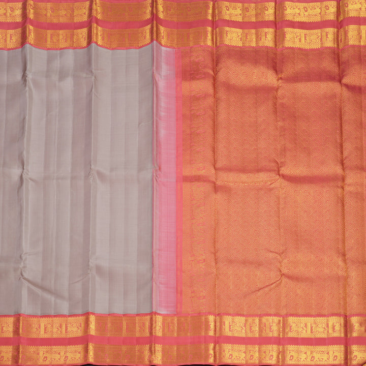 Hayagrivas Handloom Onion Pink Kanjivaram Silk Saree with Pink Border KBF619G2-1
