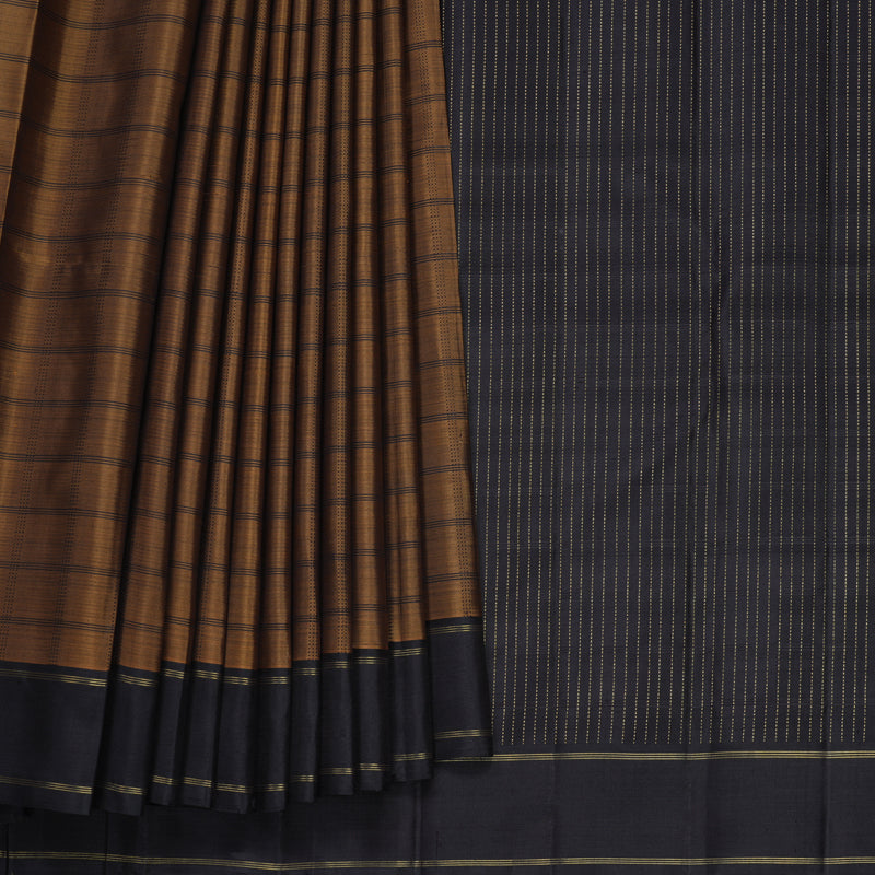 Hayagrivas Handloom Honey Mustard Kanjivaram Silk Saree with Kanchana Border KBF619G8-1