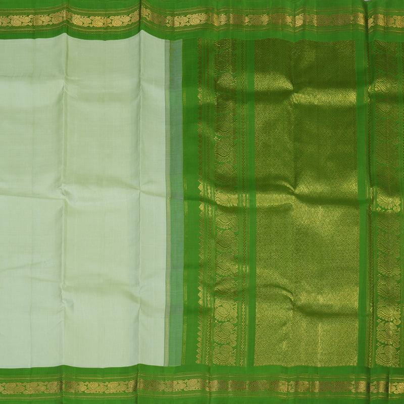 Hayagrivas Handloom Pista Green Kanjivaram Silk Saree with Parrot Green Border KBF61D2-1