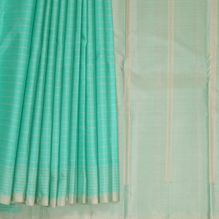 Hayagrivas Handloom Sea Green Kanjivaram Silk Saree KBF620G1-1