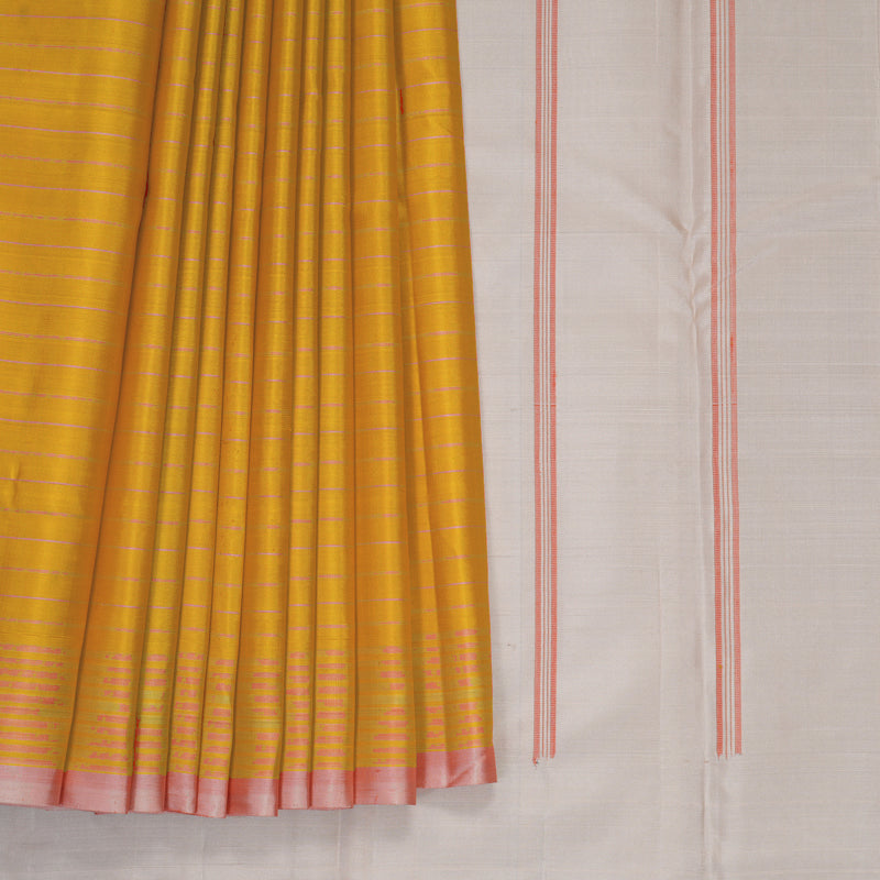 Hayagrivas Handloom Golden Yellow Kanjivaram Silk Saree KBF620G1-4