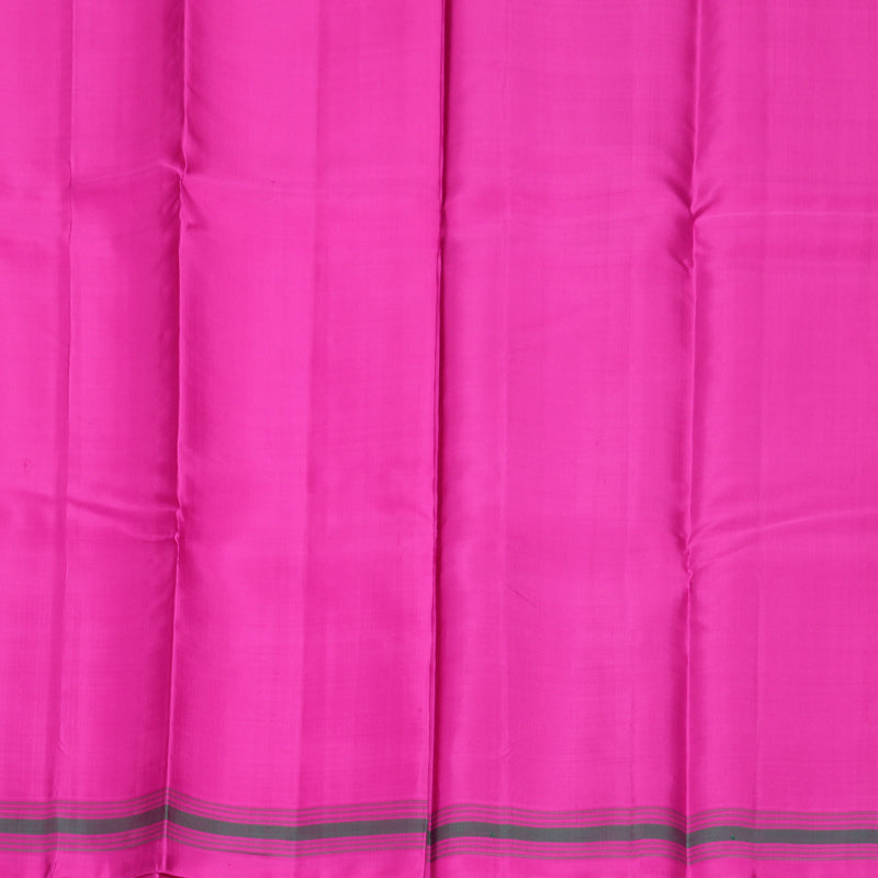 Hayagrivas Handloom Yellow Kanjivaram Silk Saree with Pink Border KBF620G1-5