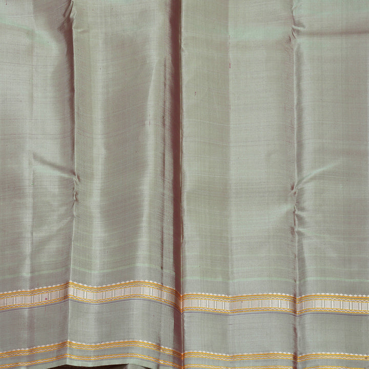 Hayagrivas Handloom Purple Kanjivaram Silk Saree with Mild Pastel Green Border KBF620G3-1