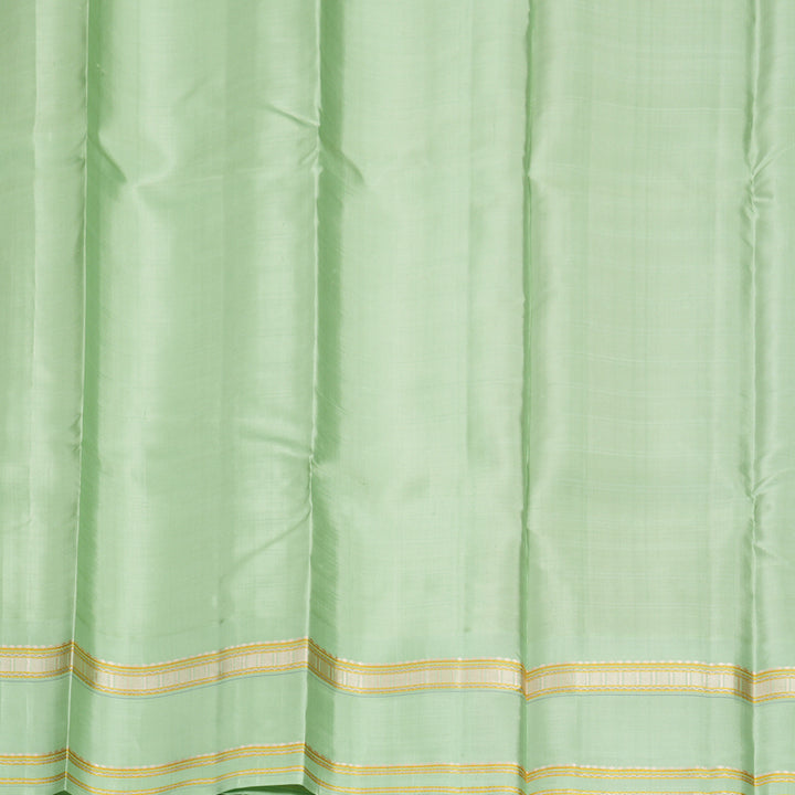 Hayagrivas Handloom Vadamalli Purple Kanjivaram Silk Saree with Elaichi Green Border KBF620G3-2