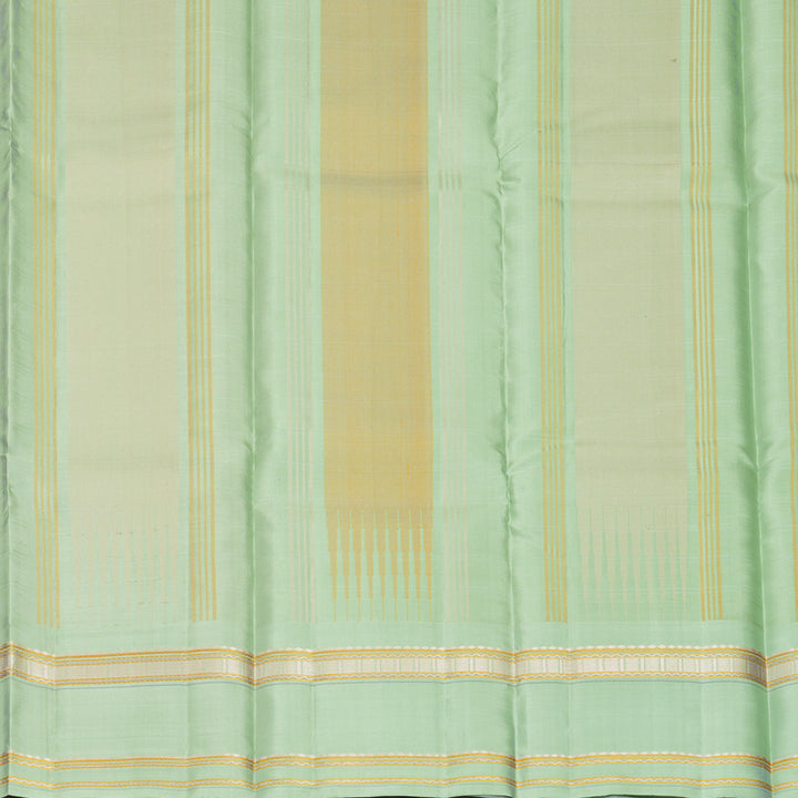 Hayagrivas Handloom Vadamalli Purple Kanjivaram Silk Saree with Elaichi Green Border KBF620G3-2