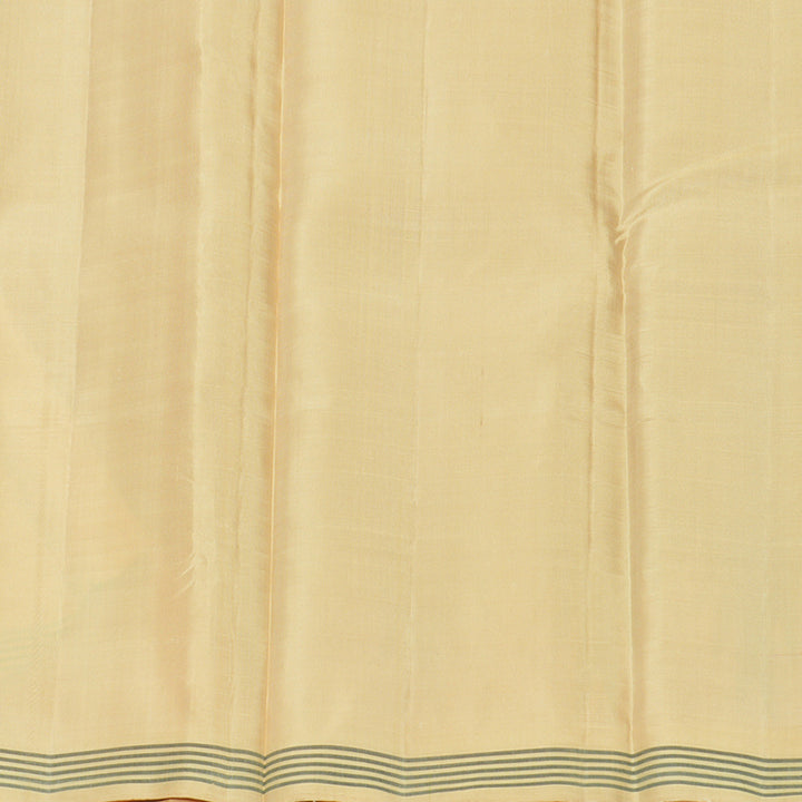 Hayagrivas Handloom Rust Orange Kanjivaram Silk Saree with Sandal Border KBF620G4-1