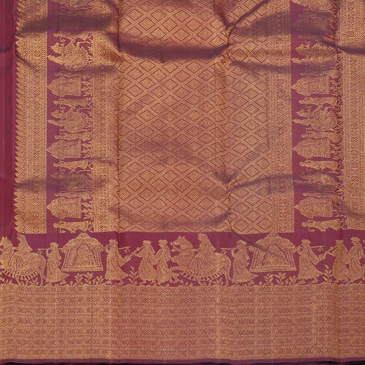 Hayagrivas Handloom Maroon Kanjivaram Silk Saree KBF622G5-1