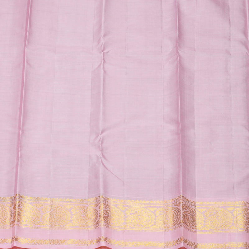Hayagrivas Handloom Navy Blue Kanjivaram Silk Saree with Baby Pink Border KBF623G3-2