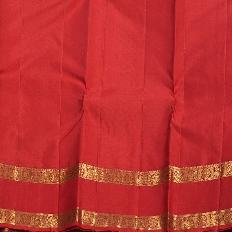 Hayagrivas Handloom Lotus Pink Kanjivaram Silk Saree with Red Border KBF623G3-4