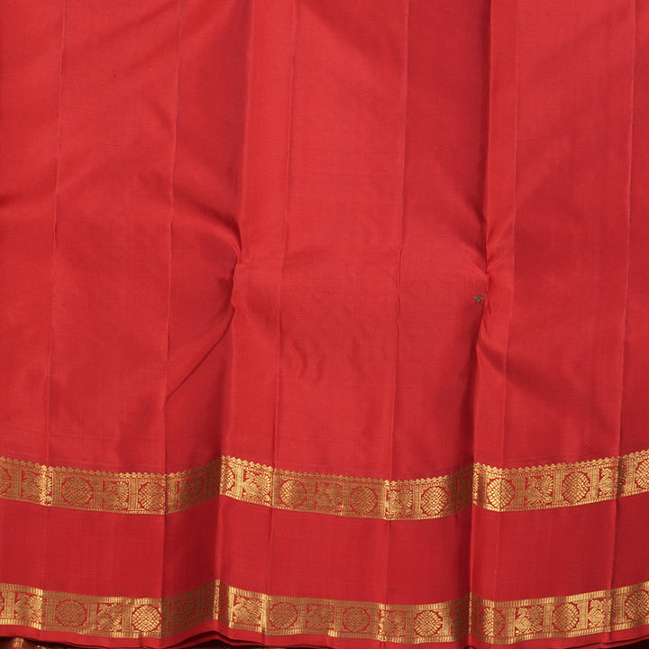 Hayagrivas Handloom Lotus Pink Kanjivaram Silk Saree with Red Border KBF623G3-4