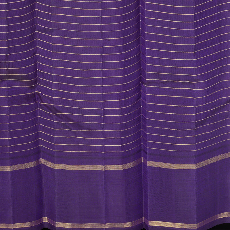 Hayagrivas Handloom Pink &amp; Orange Checks Kanjivaram Silk Saree with Purple Border KBF625G10-1