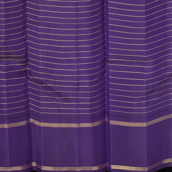 Hayagrivas Handloom Pink &amp; Orange Checks Kanjivaram Silk Saree with Purple Border KBF625G10-1