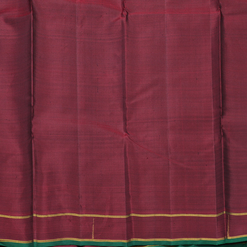 Hayagrivas Handloom Black &amp; Grey Stripes Kanjivaram Silk Saree KBF625G16-1