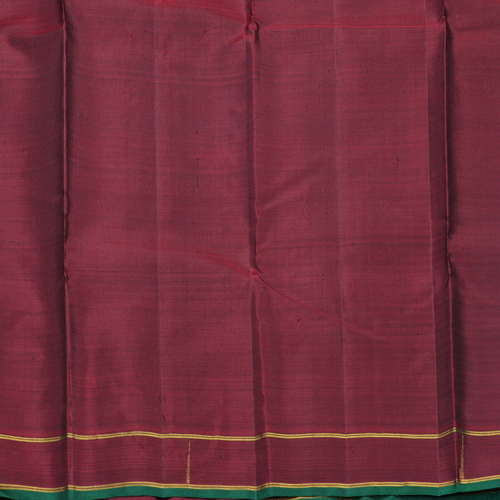 Hayagrivas Handloom Black &amp; Grey Stripes Kanjivaram Silk Saree KBF625G16-1