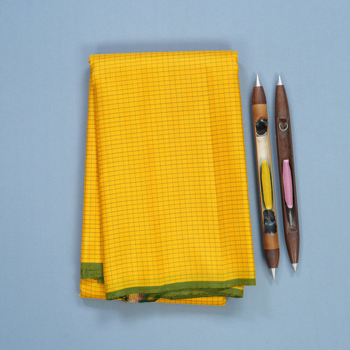 Hayagrivas Handloom Yellow Kanjivaram Silk Saree KBF625G17-1