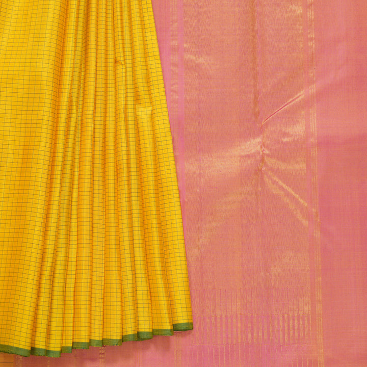 Hayagrivas Handloom Yellow Kanjivaram Silk Saree KBF625G17-1