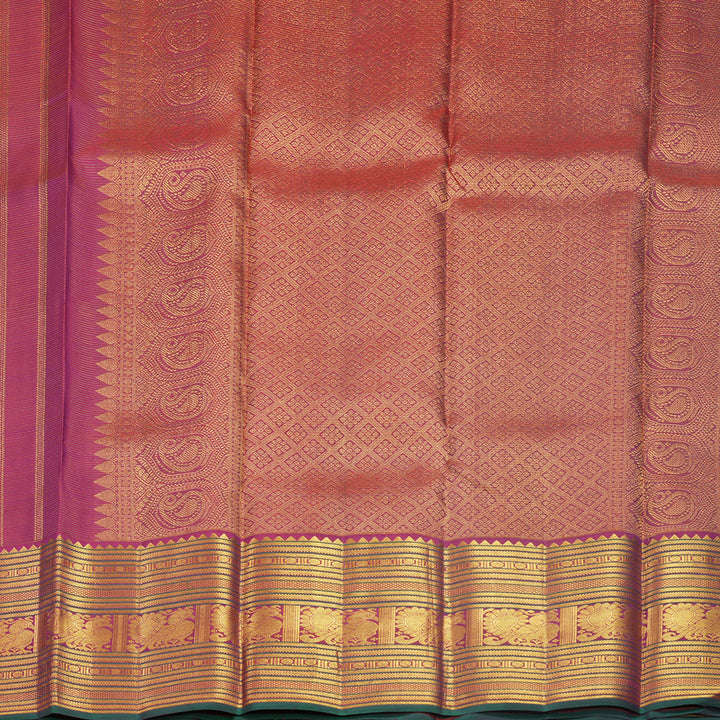 Hayagrivas Handloom Deep Pink Kanjivaram Silk Saree KBF625G18-1
