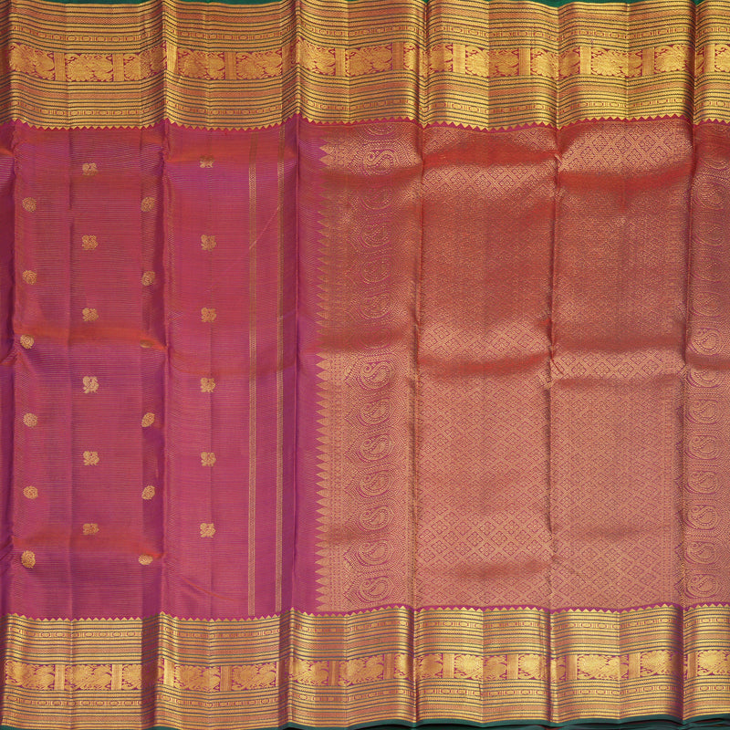 Hayagrivas Handloom Deep Pink Kanjivaram Silk Saree KBF625G18-1