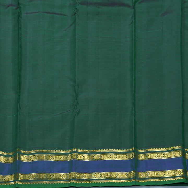 Hayagrivas Handloom Yellow Kanjivaram Silk Saree with Mayilkazhuthu Border KBF625G20-1