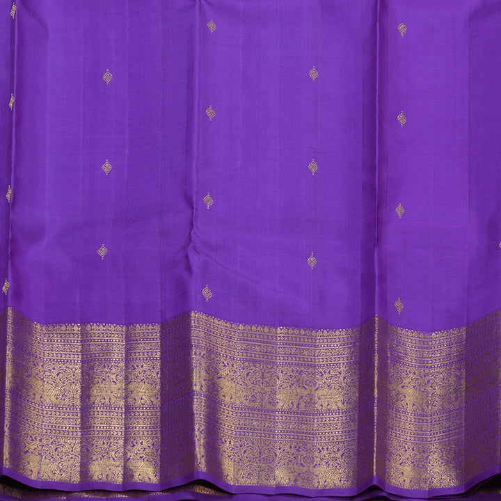 Hayagrivas Handloom Purple Kanjivaram Silk Saree KBF625G21-1
