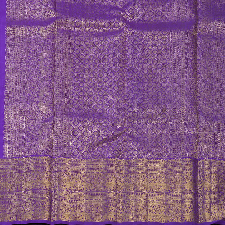Hayagrivas Handloom Purple Kanjivaram Silk Saree KBF625G21-1