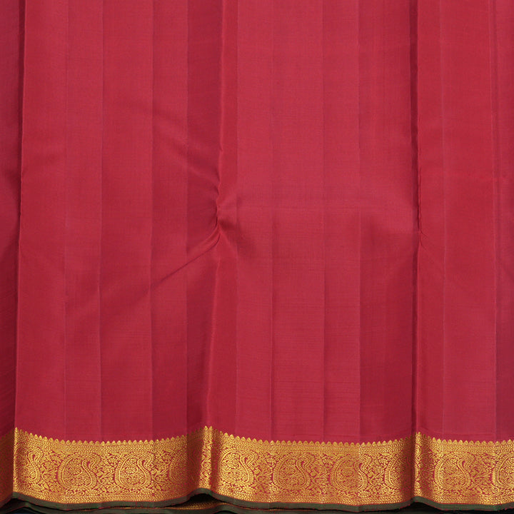 Hayagrivas Handloom Mayilkazhuthu Kanjivaram Silk Saree with Red Border KBF625G3-1