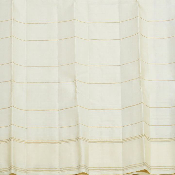 Hayagrivas Handloom Multicolour Checks Kanjivaram Silk Saree with Half-White Border KBF625G4-1