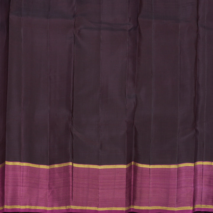 Hayagrivas Handloom Deep Snuff Kanjivaram Silk Saree with Ganga Jamuna Border KBF625G5-1