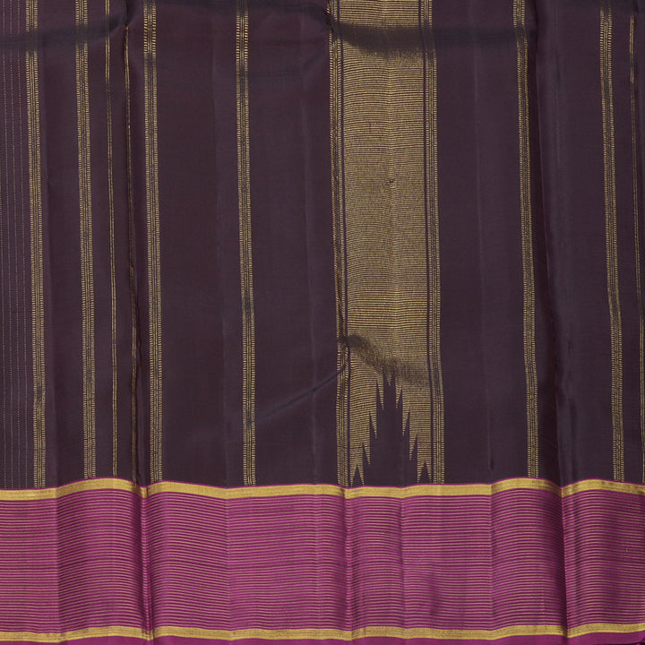 Hayagrivas Handloom Deep Snuff Kanjivaram Silk Saree with Ganga Jamuna Border KBF625G5-1