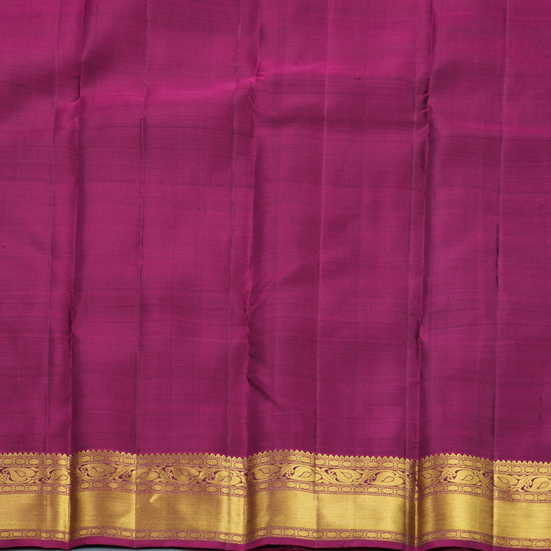 Hayagrivas Handloom Bottle Green Kanjivaram Silk Saree with Purple Border KBF626G1-3