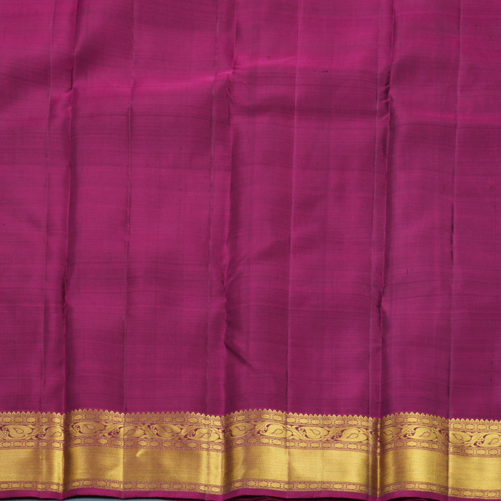 Hayagrivas Handloom Bottle Green Kanjivaram Silk Saree with Purple Border KBF626G1-3
