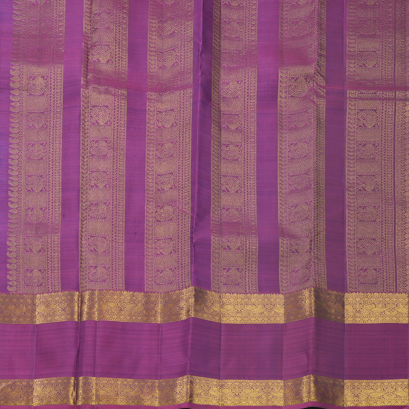 Hayagrivas Handloom Navy Blue Kanjivaram Silk Saree with Purple Border KBF626G2-22