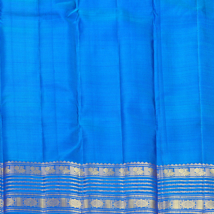 Hayagrivas Handloom Purple Kanjivaram Silk Saree with Ananda Blue Border KBF626G2-27