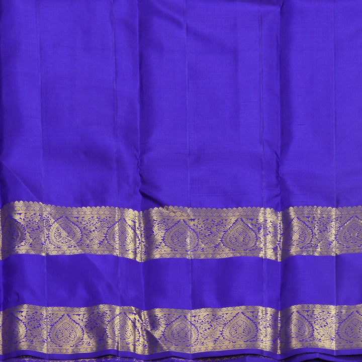 Hayagrivas Handloom Purple Kanjivaram Silk Saree with Purplish-Blue Border KBF626G3-3