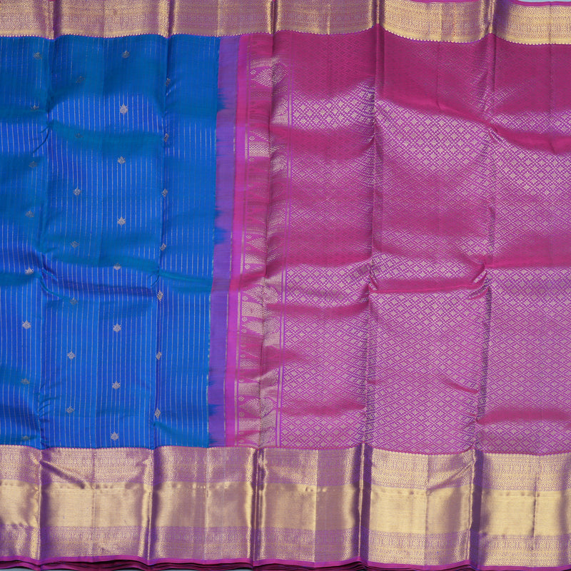 Hayagrivas Handloom Mayilkazhuthu Kanjivaram Silk Saree with Purple Border KBF626G3-7