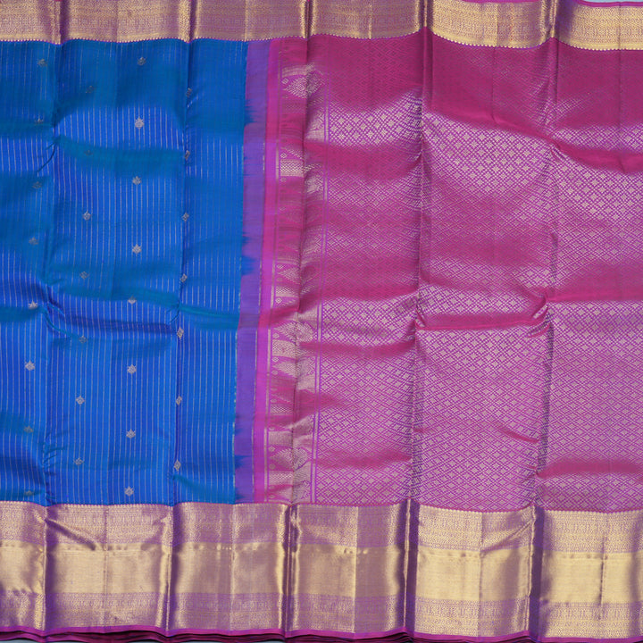 Hayagrivas Handloom Mayilkazhuthu Kanjivaram Silk Saree with Purple Border KBF626G3-7