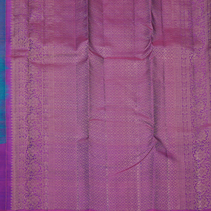 Hayagrivas Handloom Mayilkazhuthu Kanjivaram Silk Saree with Purple Border KBF626G6-1