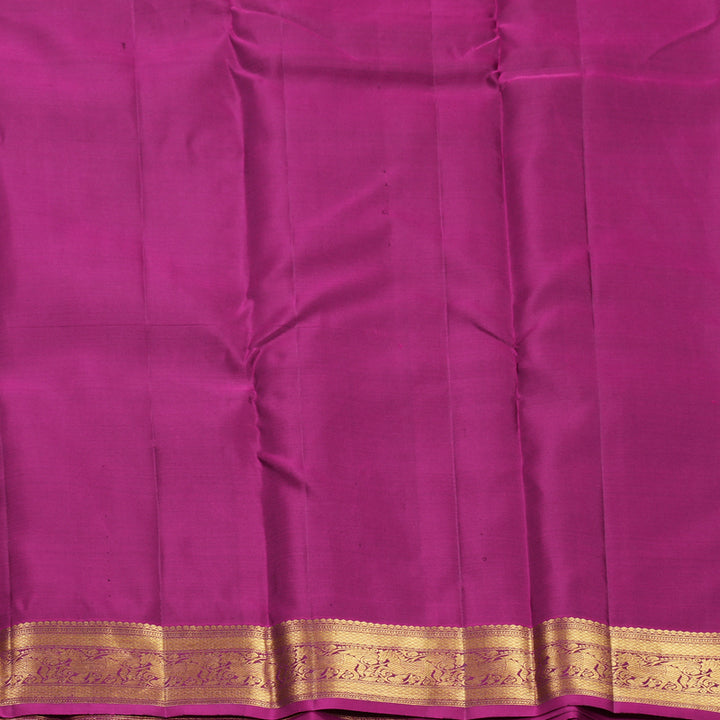 Hayagrivas Handloom Bottle Green Kanjivaram Silk Saree with Purple Border KBF626G7-3