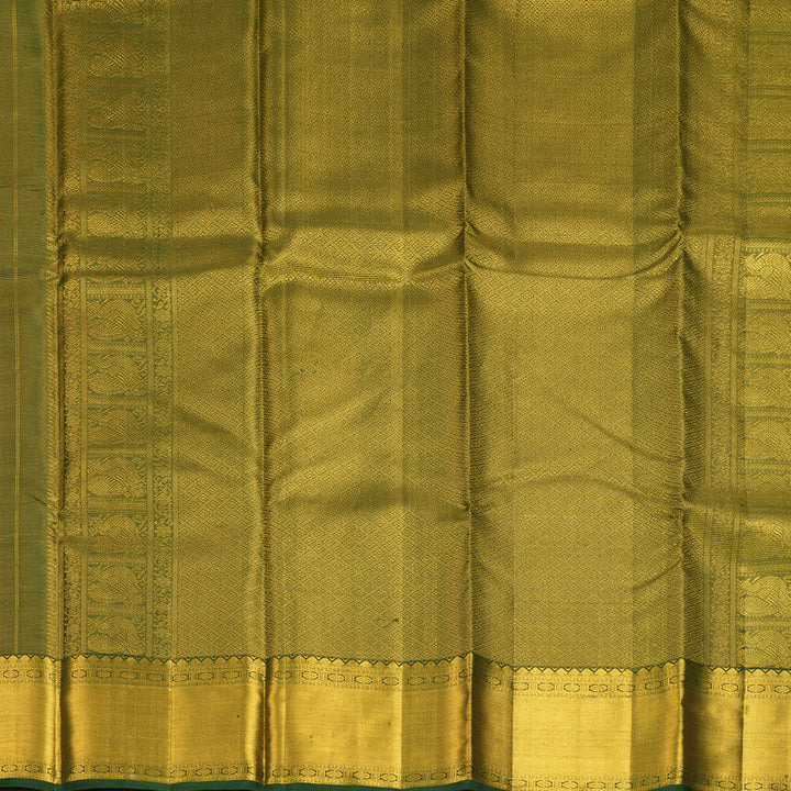 Hayagrivas Handloom Bottle Green Kanjivaram Silk Saree KBF626G9-2