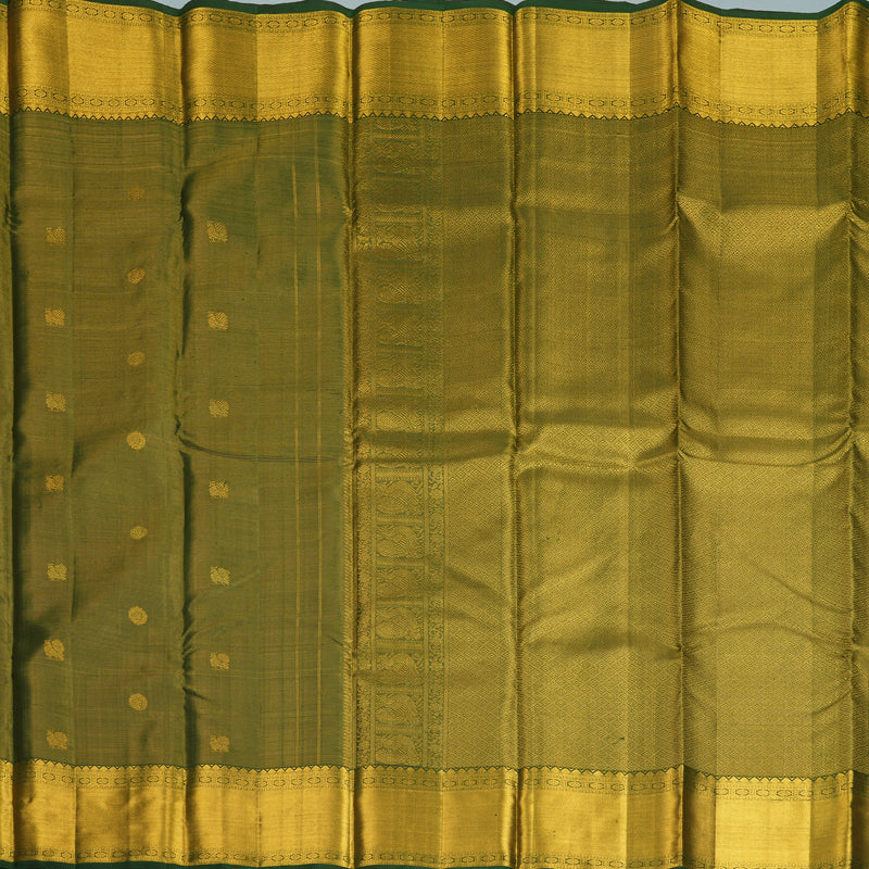 Hayagrivas Handloom Bottle Green Kanjivaram Silk Saree KBF626G9-2