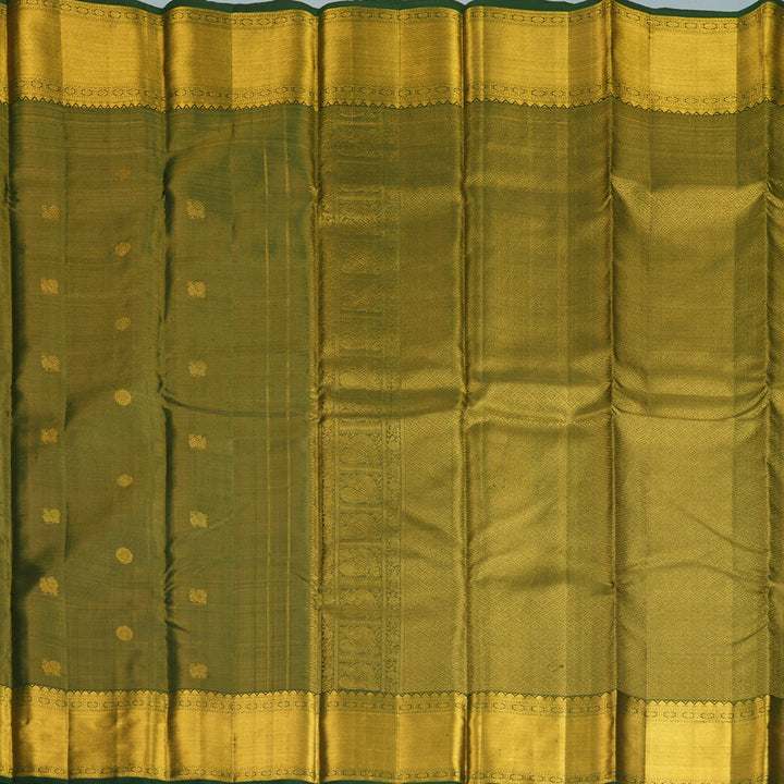Hayagrivas Handloom Bottle Green Kanjivaram Silk Saree KBF626G9-2