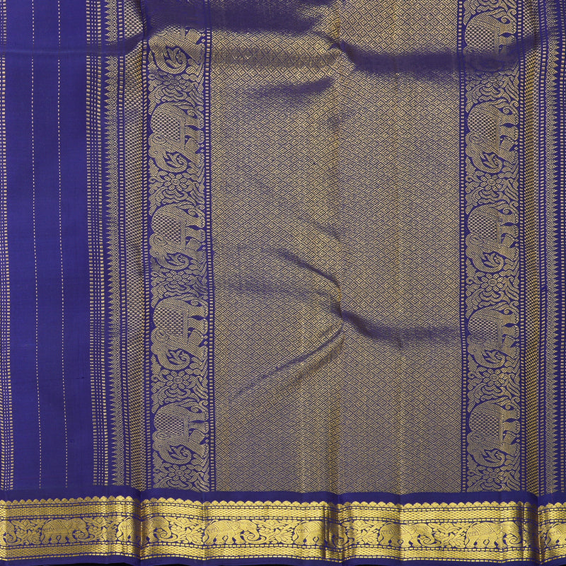 Hayagrivas Handloom Maroon Kanjivaram Silk Saree with Navy Blue Border KBF627G12-2