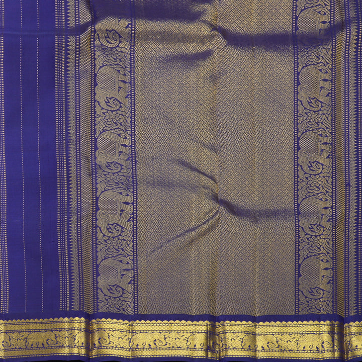 Hayagrivas Handloom Maroon Kanjivaram Silk Saree with Navy Blue Border KBF627G12-2