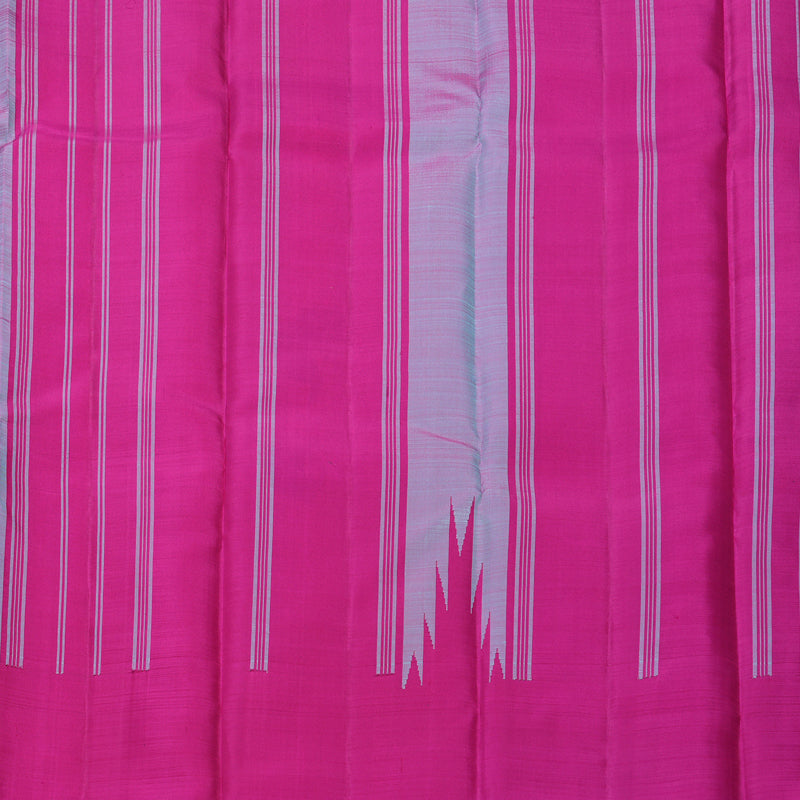 Hayagrivas Handloom Blue-Purple Kanjivaram Silk Saree with Rani Pink Border KBF627G13-1